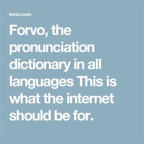 Forvo, the pronunciation dictionary in all languages.